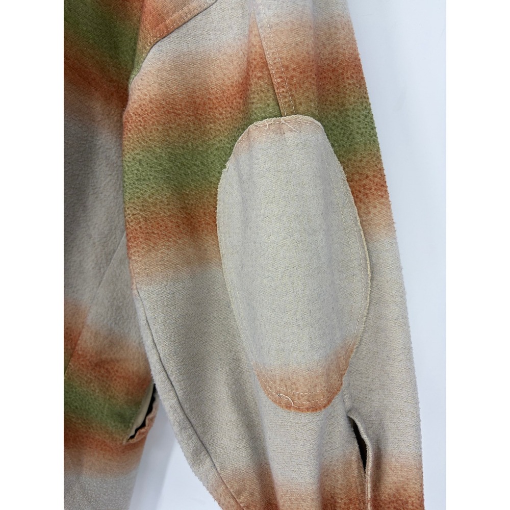 Free People We The Free Ruby Jacket Sunset Ombre Stripe Fleece Shacket Medium - Picture 6 of 7